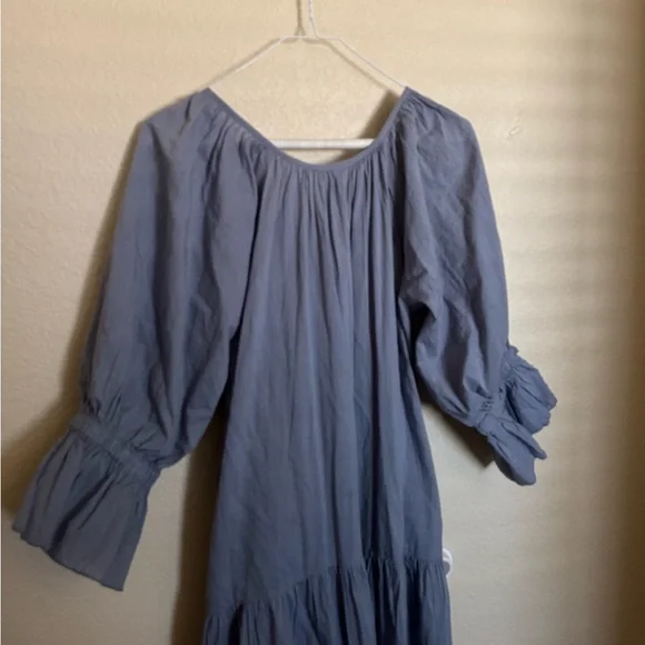 Daughters of India Sahana Flowy Maxi Dress Sz Large in Blue - Picture 6 of 8